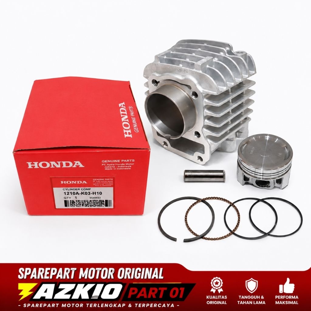 Block Seher Motor Honda Revo FI / Blok Seher Revo FI Injeksi - Cylinder Comp Blok Seher + Piston K03