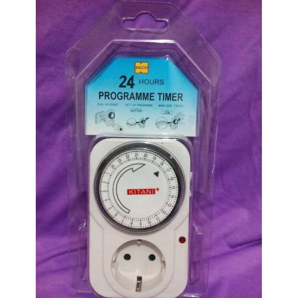 KITANI Timer Manual 24 Jam/Alat Pengatur Waktu Manual 24 Jam