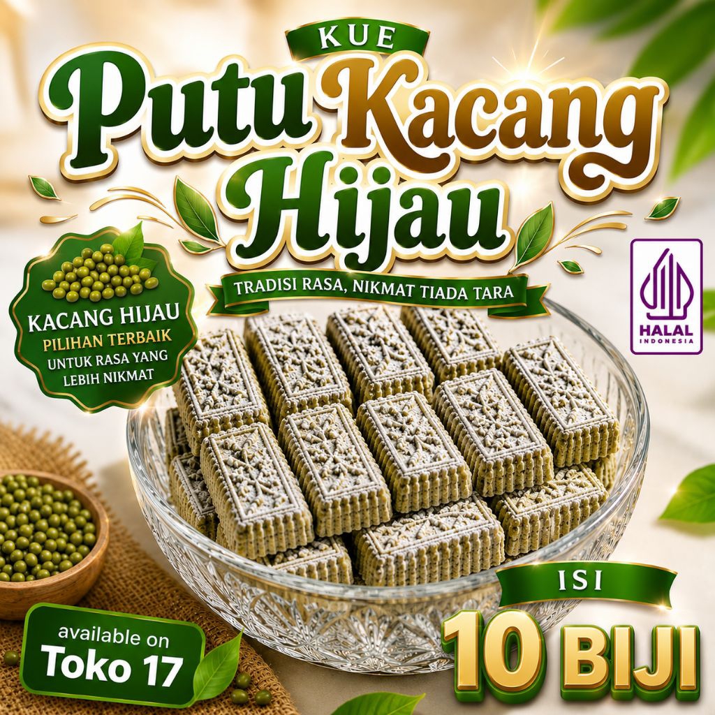 Kue Putu kacang hijau isi 10 oleh oleh khas Makassar
