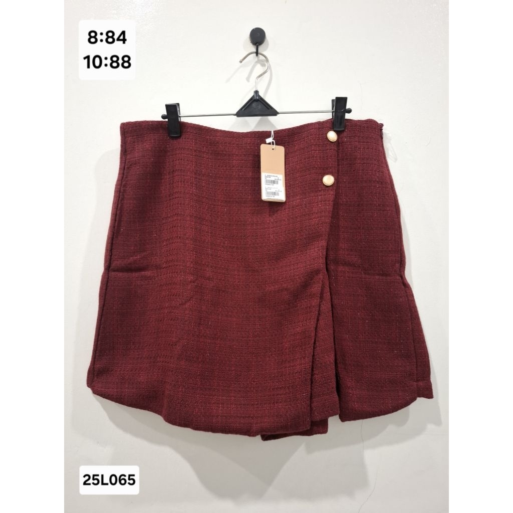 ET CETERA TWEED SKORT ROK CELANA WANITA MINI