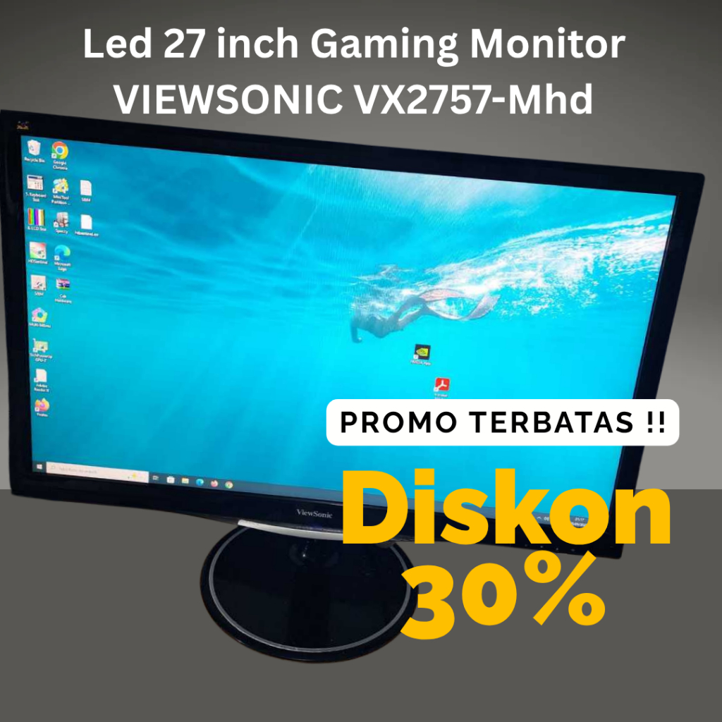 Monitor 27 Inch Viewsonic Hdmi Normal Bekas - Led 27 inch Gaming Monitor - VIEWSONIC VX2757-Mhd