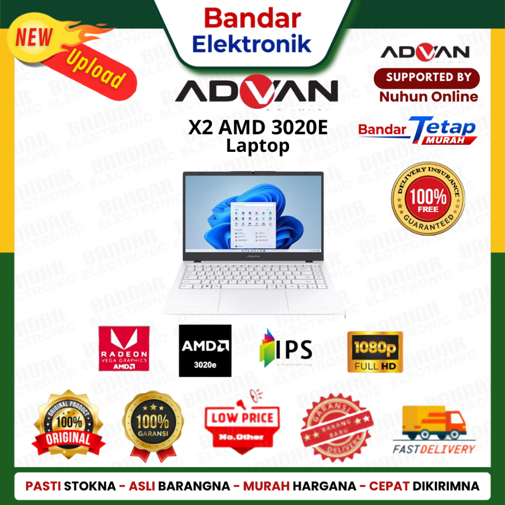 ADVAN Laptop Soulmate X2 AMD 3020E 8/128