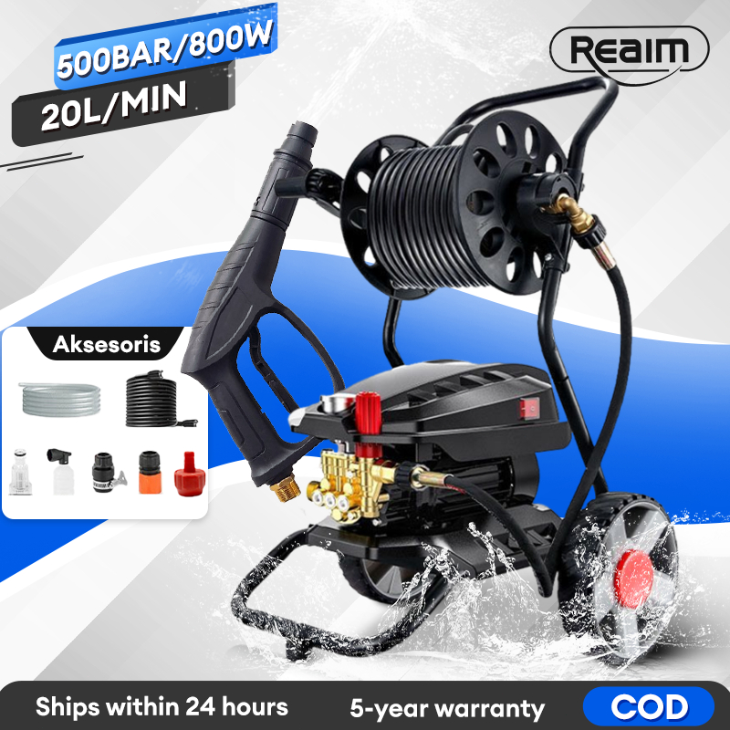 Reaim Jet Cleaner 500Bar Semprotan Cuci Motor Mesin Cuci Mobil Semprotan Kencang Alat Cuci Motor Mes