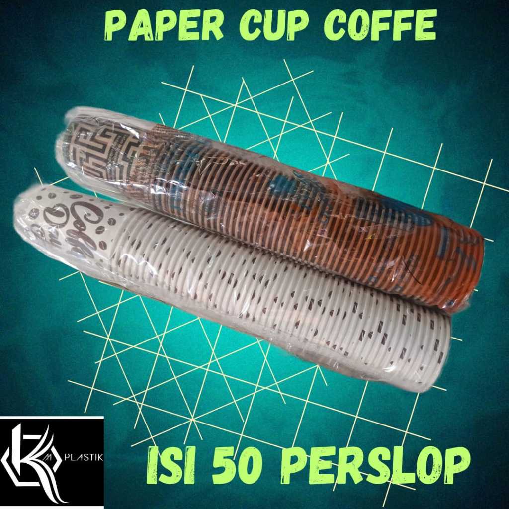 paper cup coffe cup OOLALA isi 50 pcs GRATIS ONGKIR