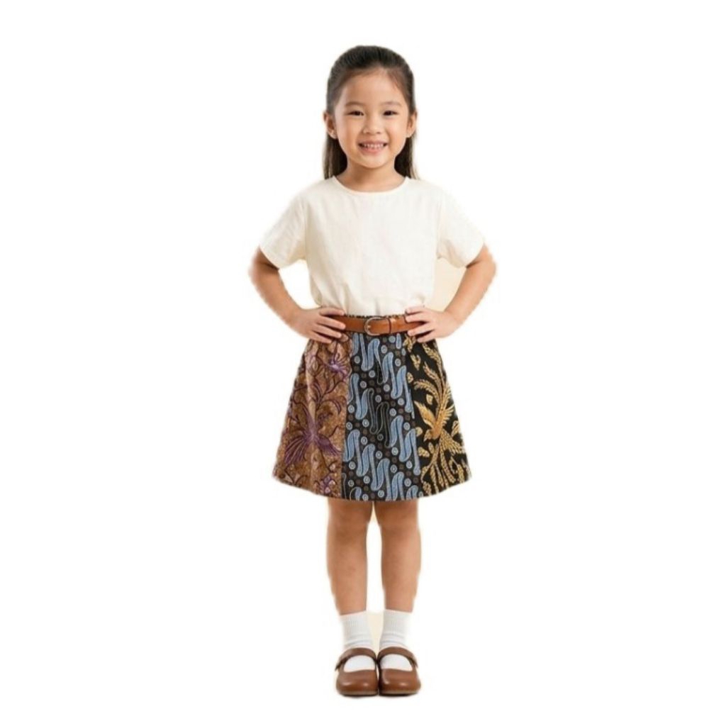rok pendek anak perempuan rok batik perca