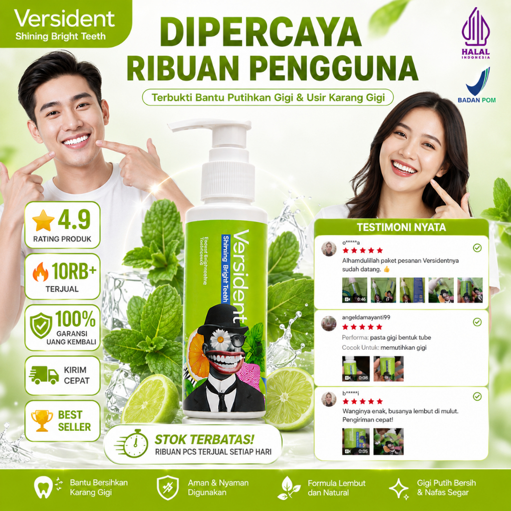 Versident Shinning Bright Teeth - Pasta Gigi Pemutih Gigi