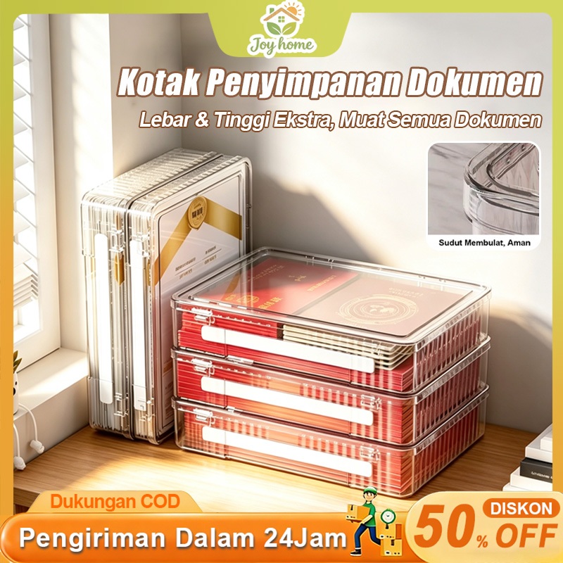 Kotak Penyimpanan Dokumen Hardcase Transparan untuk Arsip Kantor dan Rumah