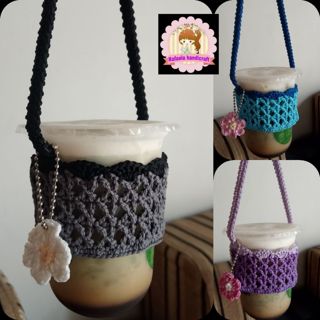 CUP HOLDER/CUP HOLDER RAJUT/CUP HOLDER HANDMADE