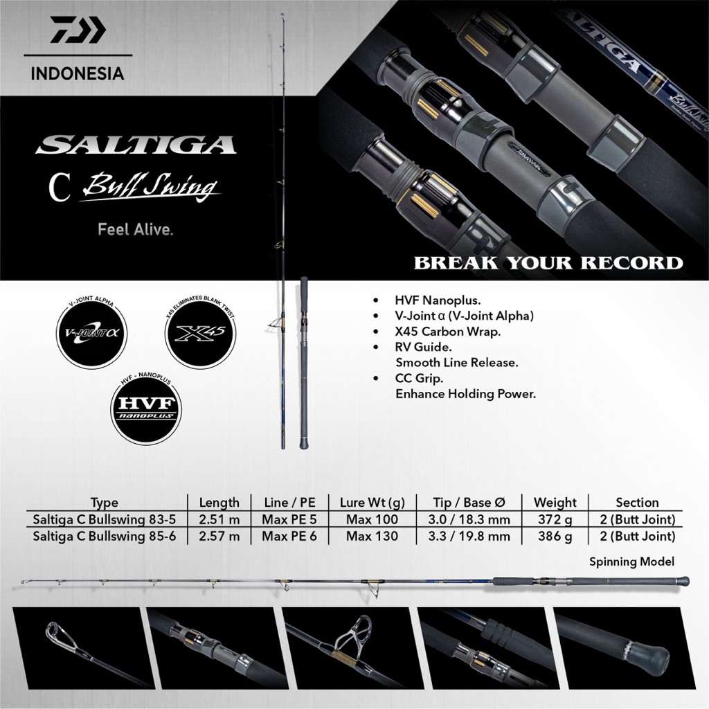 JORAN DAIWA SALTIGA C BULLSWING / ROD POPPING