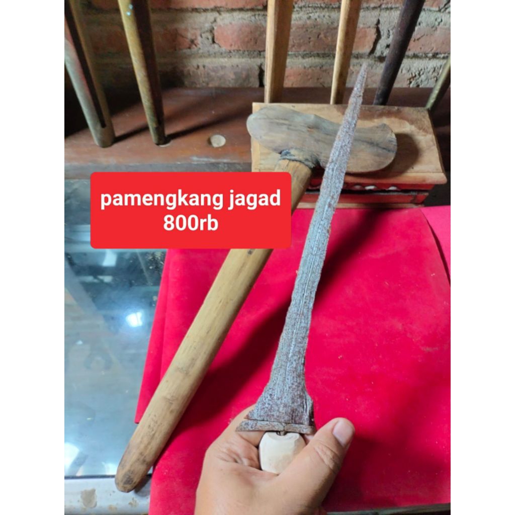 Keris Pamengkang Jagad Kuno Sepuh Original Warangka Gayaman Solo Polosan