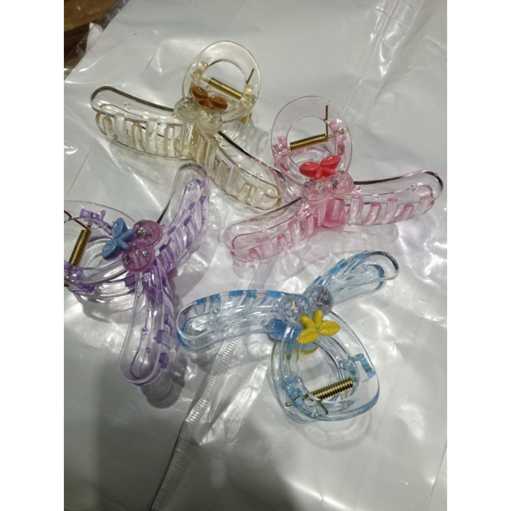 (12pcs) Jepitan Rambut Import 10cm Ulir Cherry Bulak Balik