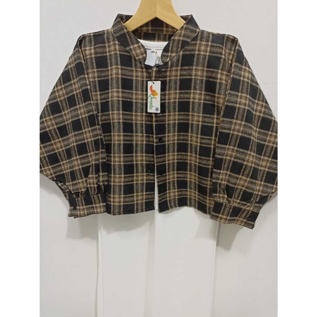 KEMEJA BATWING FLANEL WANITA OVERSIZE ATASAN WANITA OVERSIZE