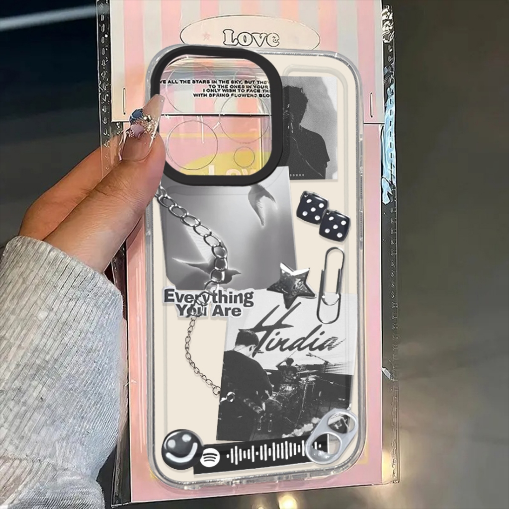 (11) Softcase Motif Band Glossy Clear Case For Poco C75 M6 F6 X6 M7 F7 ULTRA X7 Terbaru - Case Hp Te
