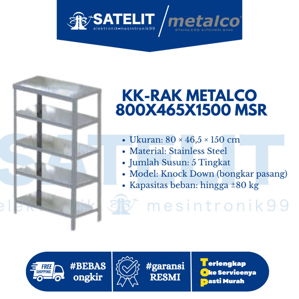 KK-RAK METALCO 800X465X1500 MSR