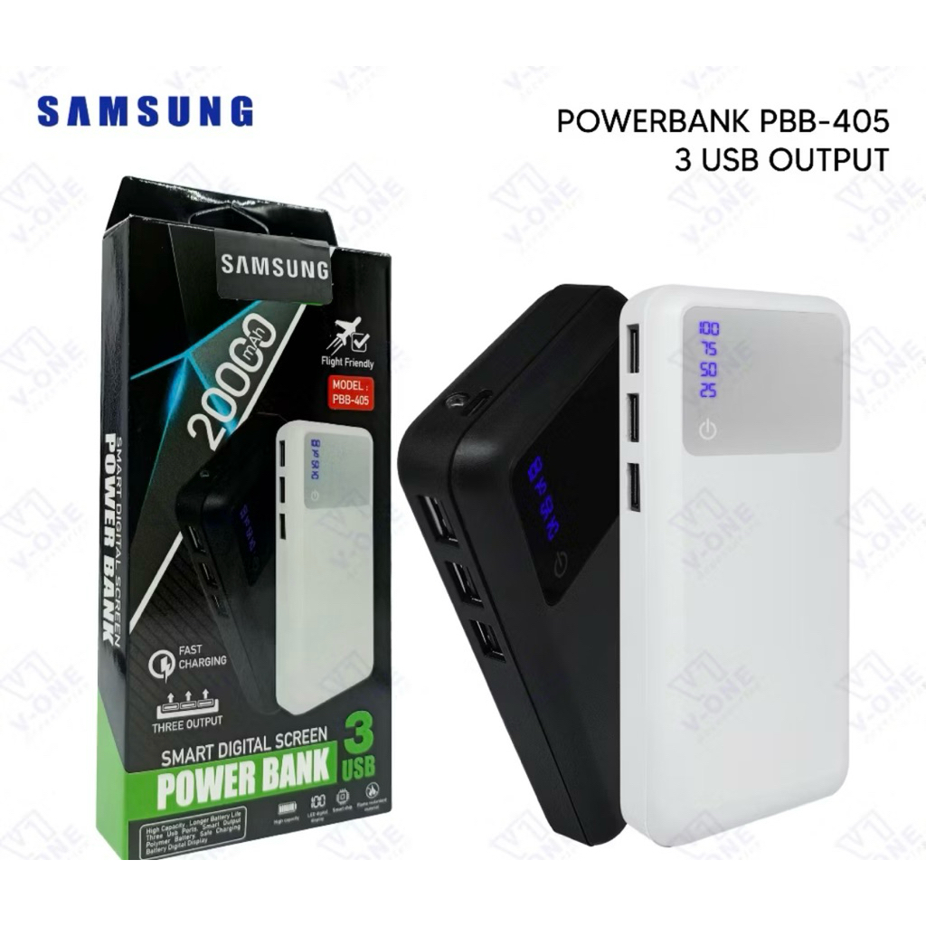 PB POWERBANK POWER BANK SAMSUNG MURAH KAPASITAS 20000 mAh PBB 405