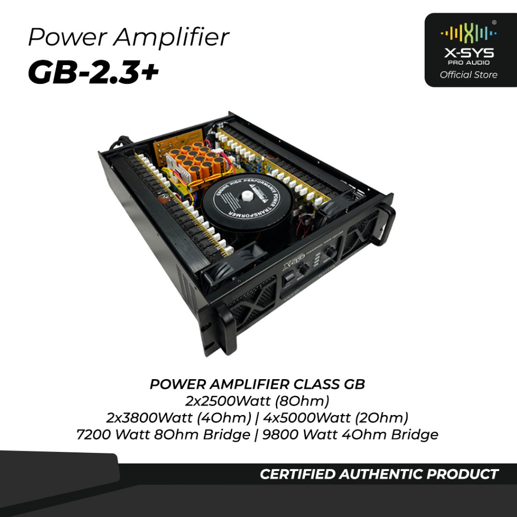 PROFESSIONAL POWER AMPLIFIER CLASS GB XSYS TYPE GB2.3+