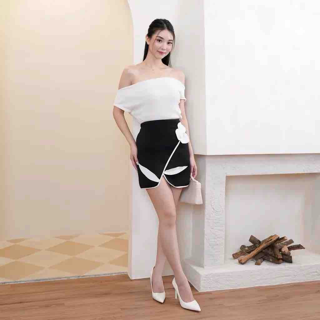 Dress pendek rok pendek wanita perempuan dress pesta rok pesta hangout rok mini skirt zha floral art