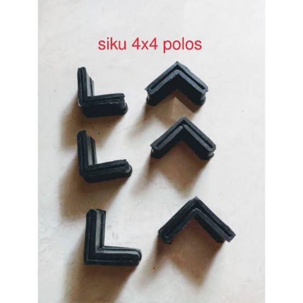 Karet Kaki Rak Siku 4x4 cm Lindungi Lantai Anti Gesekan