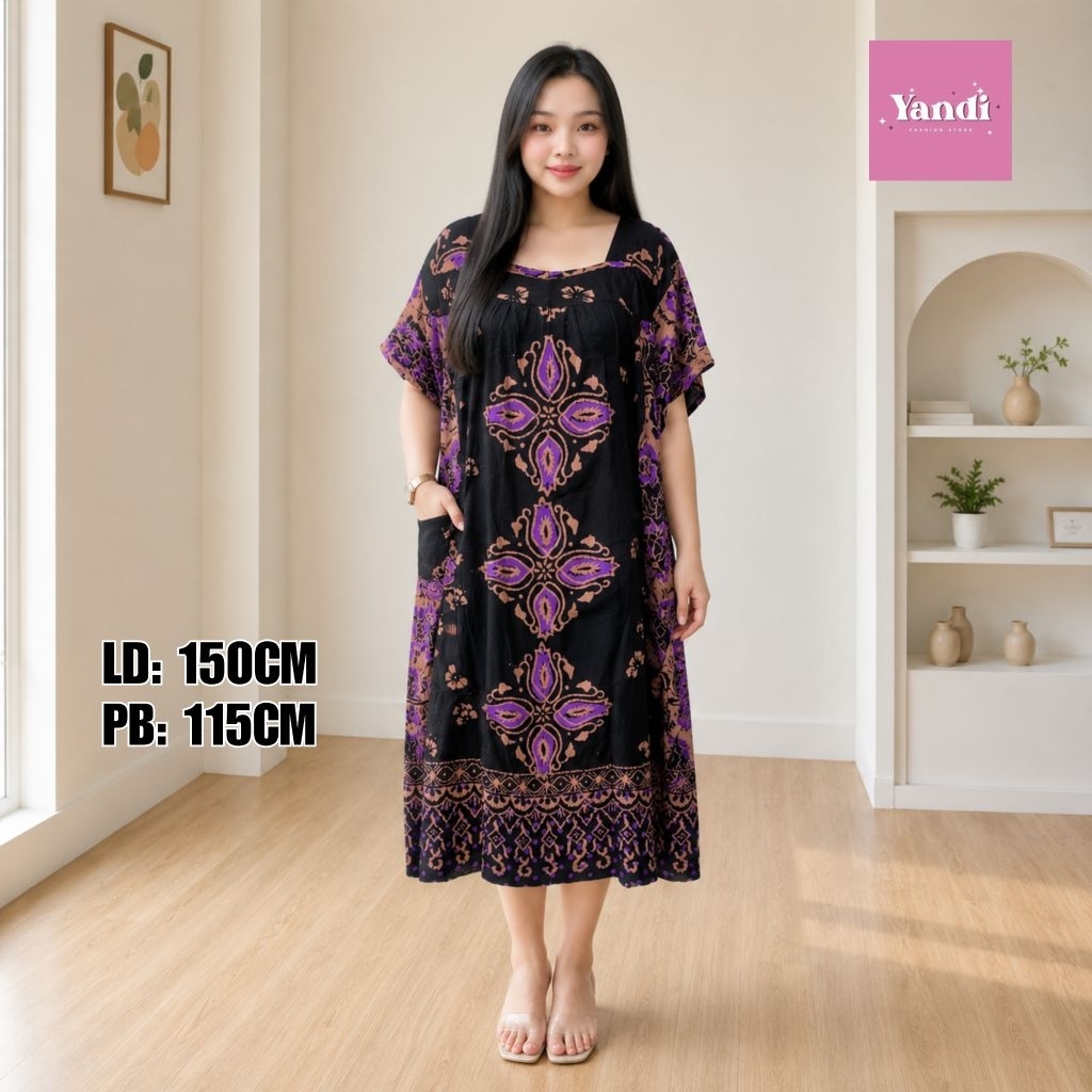 DASTER BL SOLO ORI BATIK CETAK MODEL SIKAK JUMBO LD 150 CM