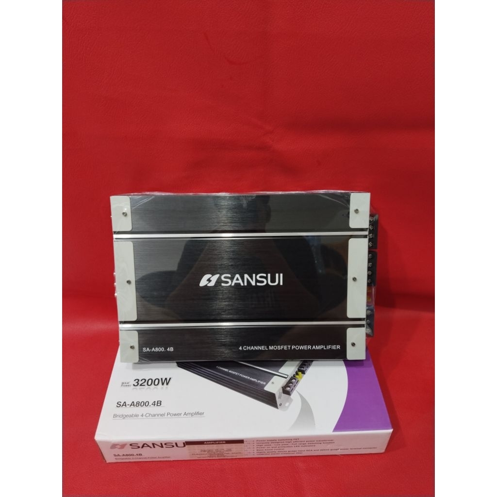 Power SANSUI seri SA-A800.4B / Power Amplifier SANSUI 4Channel 3200Watt Audio Mobil