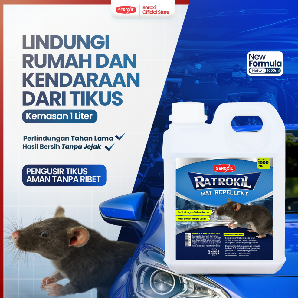 Seroxil Cairan Pengusir Tikus Mobil Rumah Ampuh Tahan Lama 1 Liter