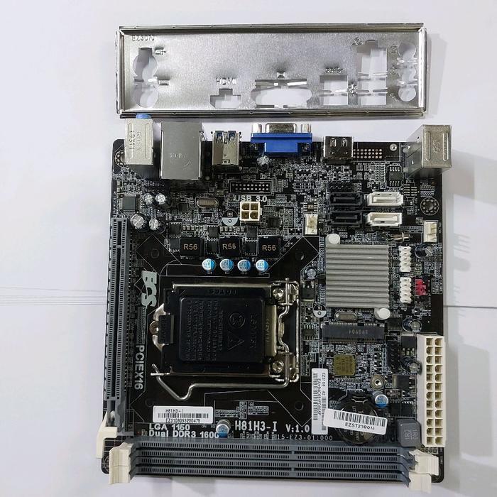 Mainboard Motherboard Ecs H81 socket 1150 Mini ITX support processor Generasi 4th SEKEN Murah