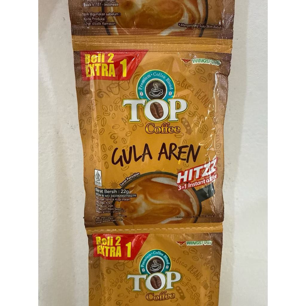 Top Coffee Gula Aren Renceng Kopi Top Coffee Instan