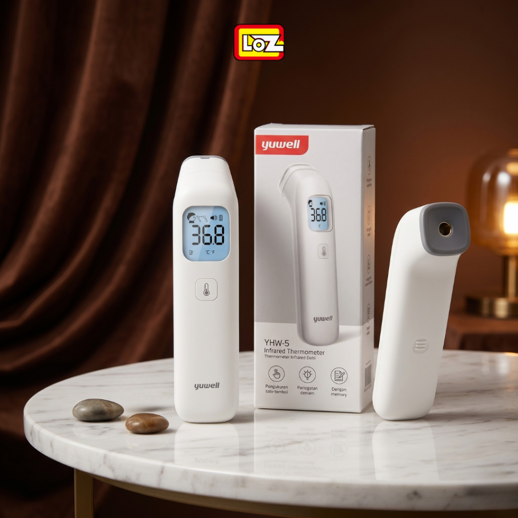 Termometer YHW5 Thermogun Thermometer Infraret Non Kontak Fisik YUWELL Termogun