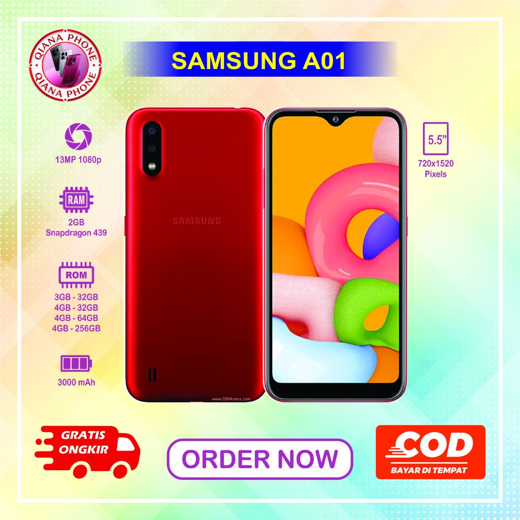HP Samsung A01 Normal second siap pakai