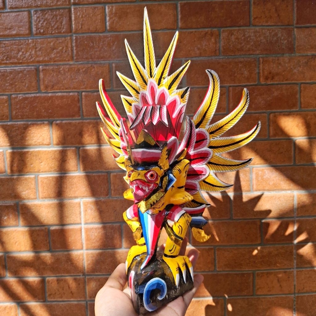 CRAFTDEWATA Patung Garuda Bali 30 cm Patung Hiasan Meja Oleh Oleh Khas Bali Patung Garuda Ukir