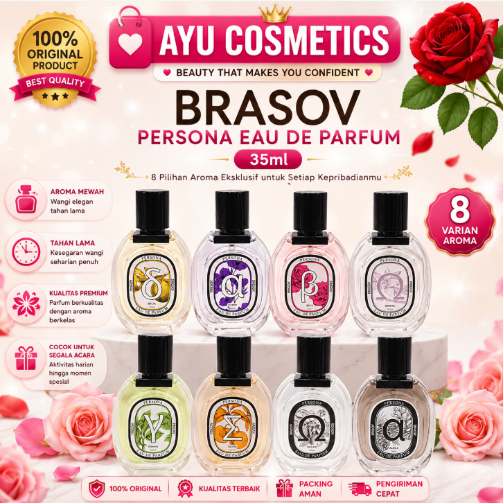 Parfum Brasov Persona EDP 35ml Parfum Halal, BPOM