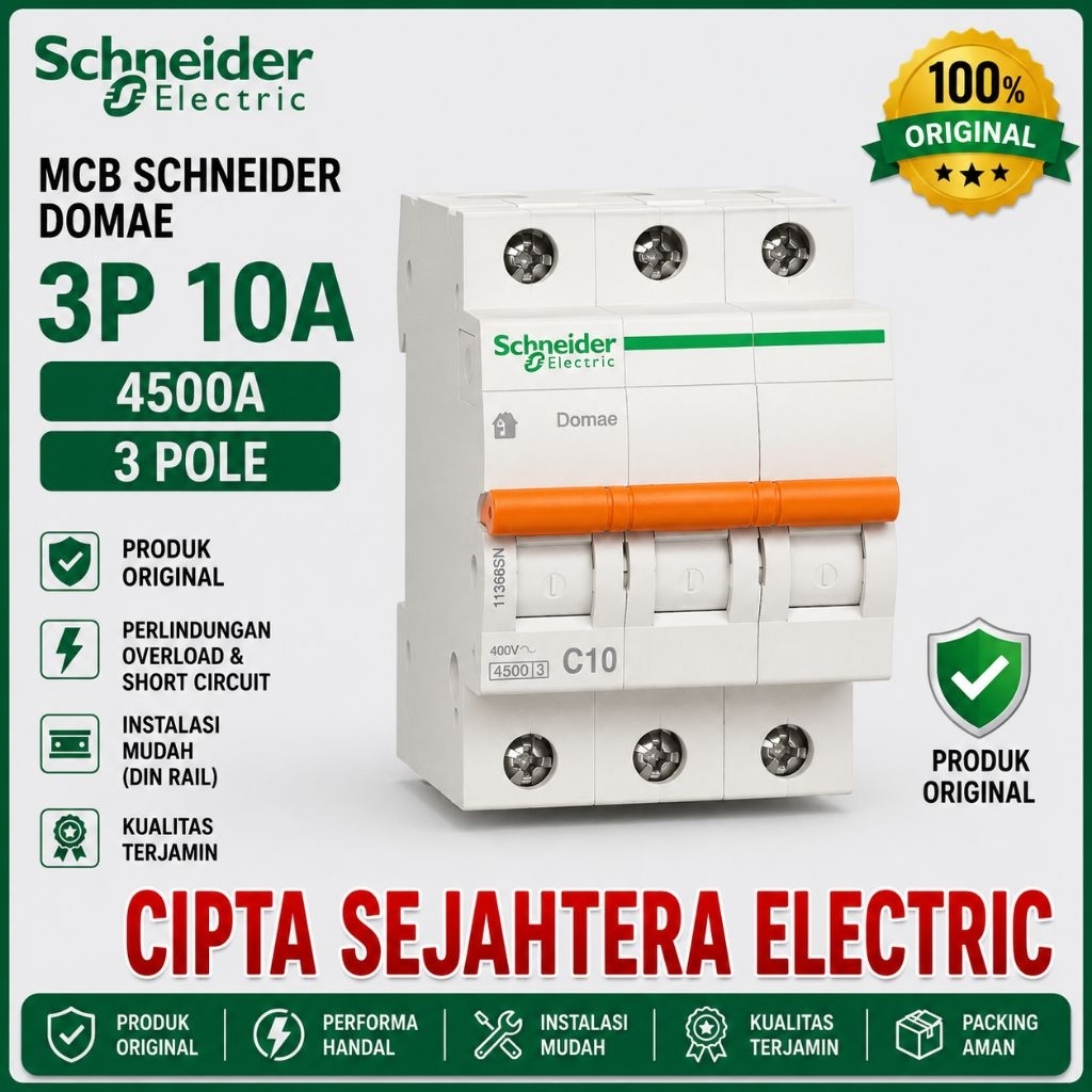 MCB Schneider Domae 3P 10A