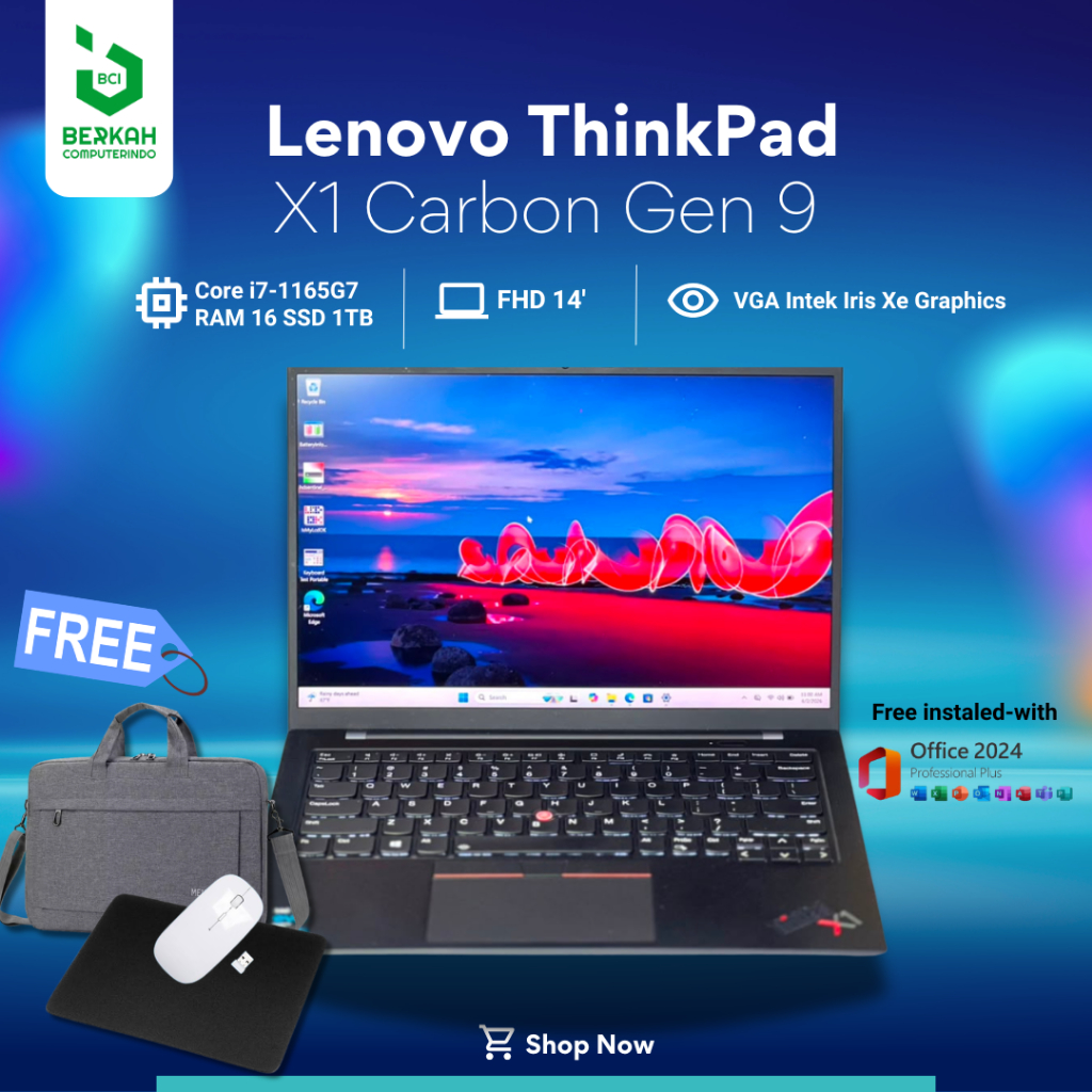 Laptop Lenovo Thinkpad X1 Carbon Gen 9 Core i7 gen 11 RAM 32GB SSD 1TB