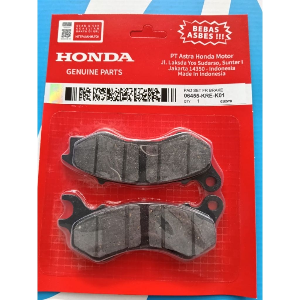 Dispad Cakram Depan Kampas Rem Cakram Depan (06455-KRE-K01) PCX, PCX Lama, PCX 150 CBU, PCX 125 CBU 