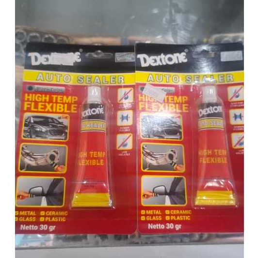 DEXTONE Lem Kaca Auto Sealer Besar 35gr / Lem Serbaguna Lem Hitam / Lem Besi