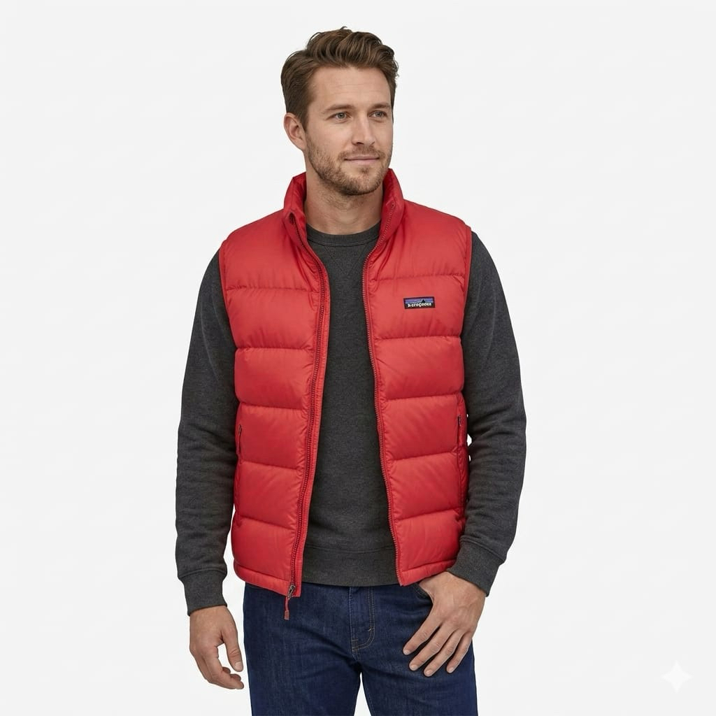 patagonia down vest red