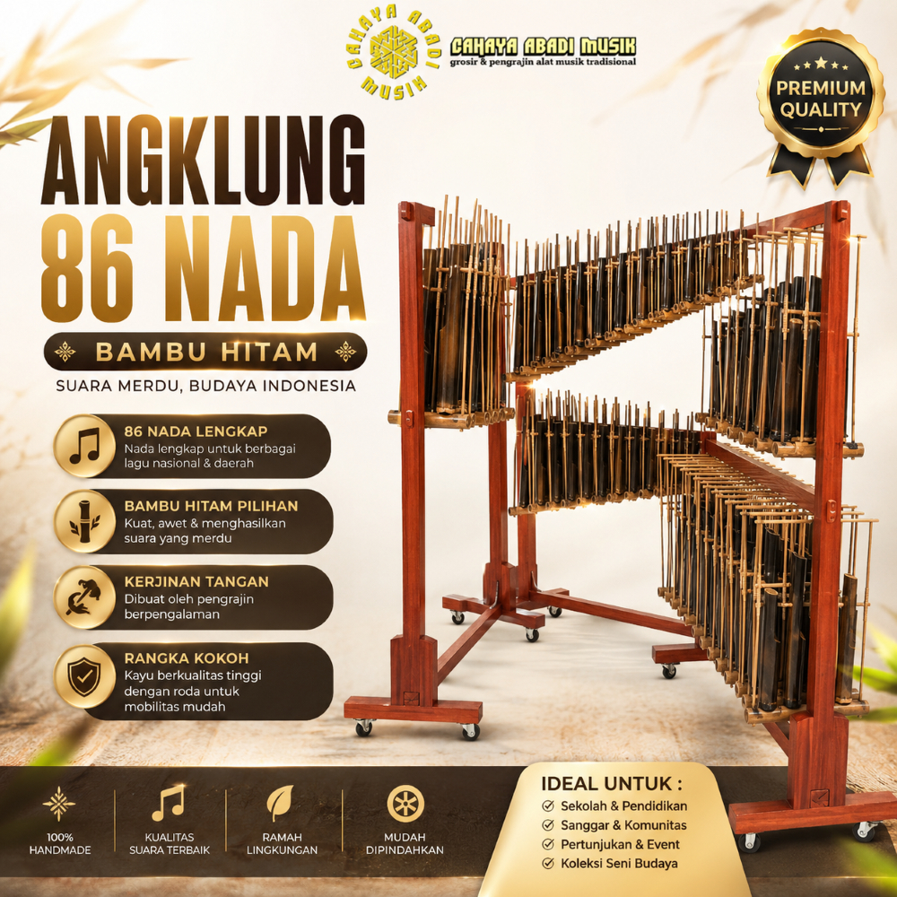 angklung 86 nada bambu hitam
