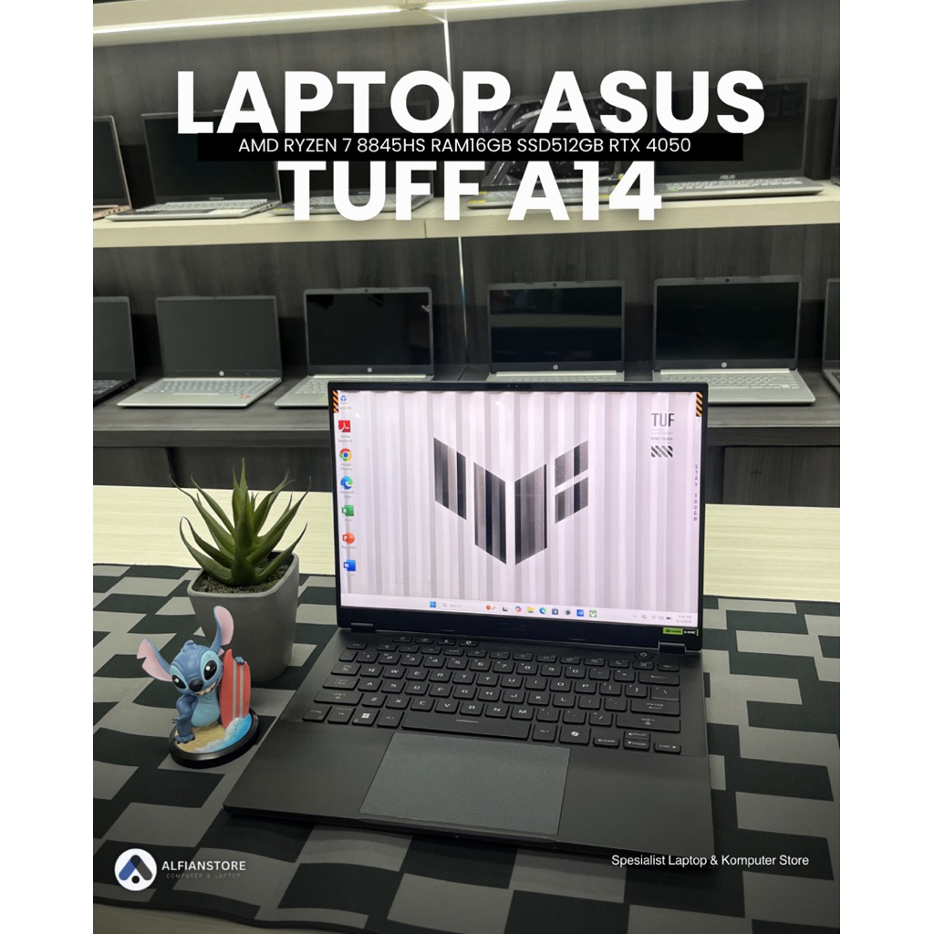 LAPTOP ASUS TUFF A14 FA401 AMD RYZEN 7 8845HS RAM16GB SSD512GB RTX 4050