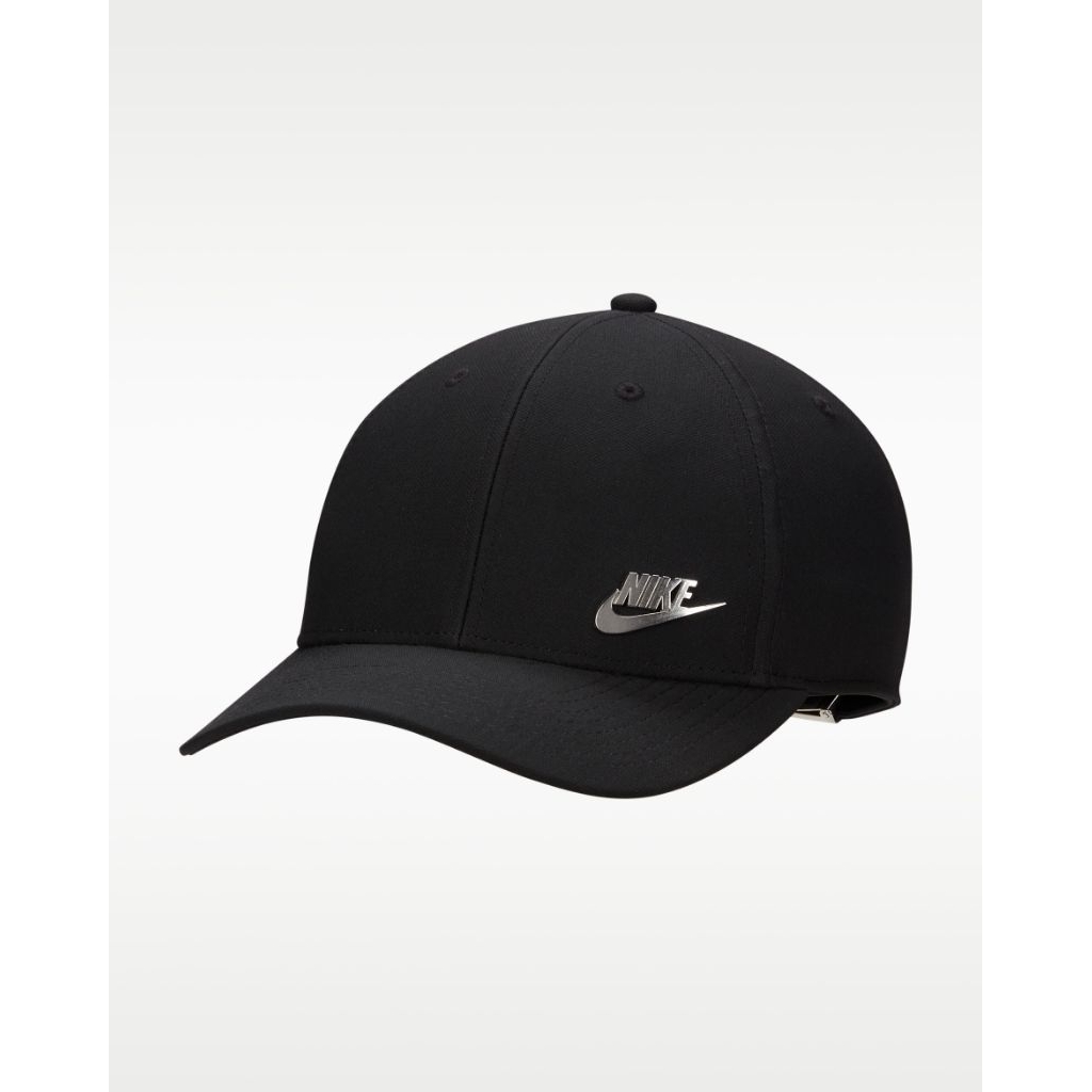 Nike Dri-Fit Club Structured Logo Metal Cap / Topi hitam