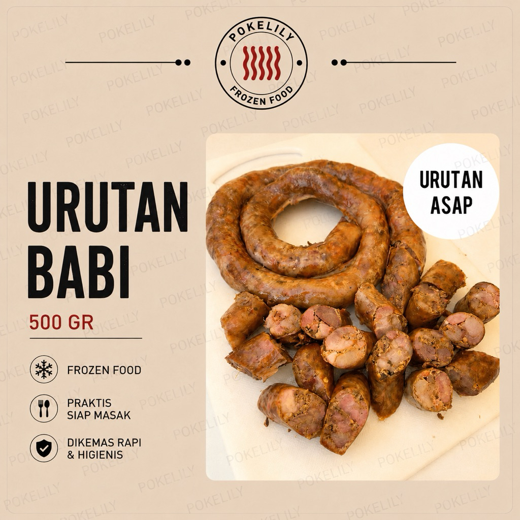 URUTAN BABI 500GR SOSIS BUMBU KHAS BALI 1/2 KG PORK SAUSAGE ASAP KHAS BALI SOSIS BABI ASIN MASAKAN B