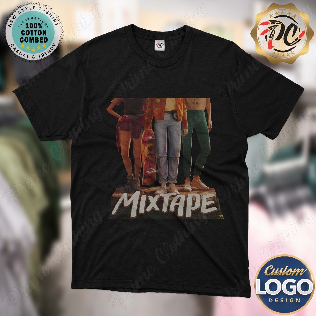 KAOS DEWASA BAJU ATASAN PRIA & WANITA T-SHIRT CUSTOM DESIGN MIXTAPE