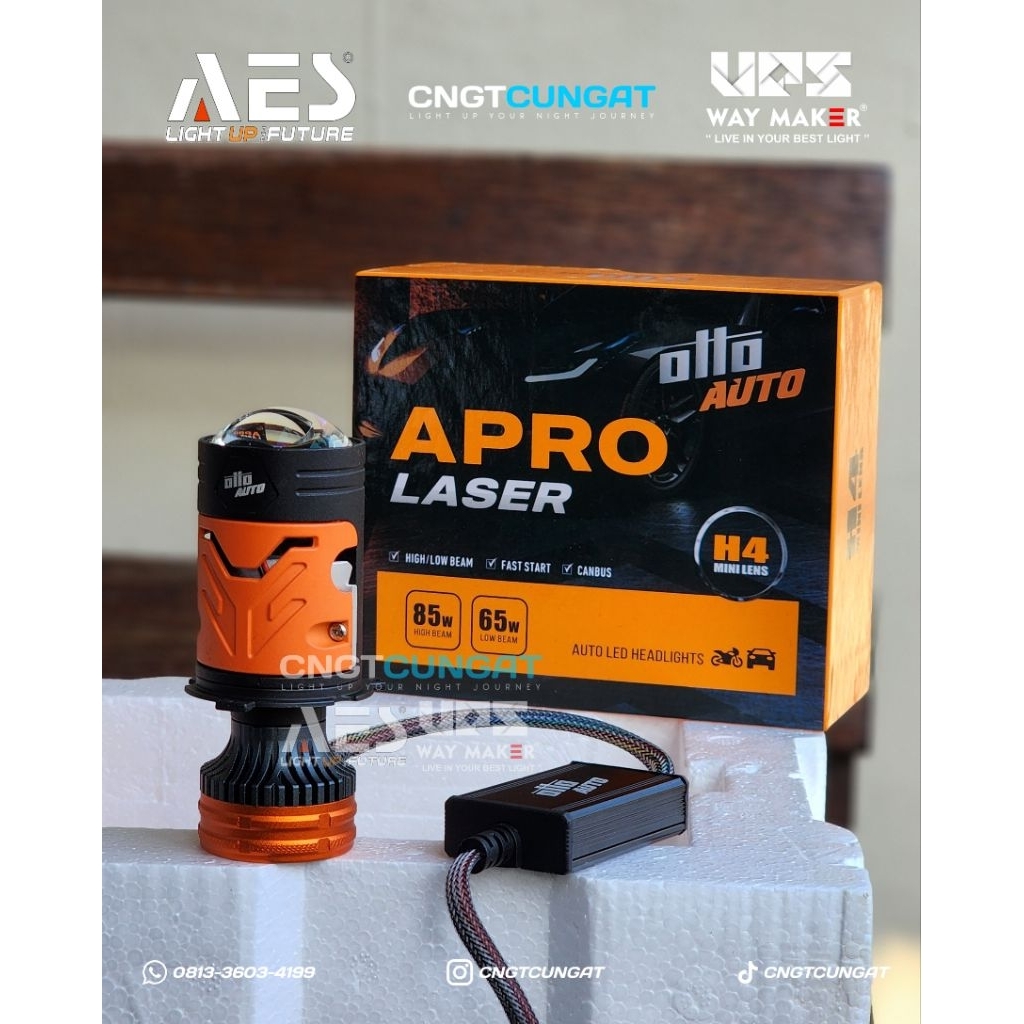 LAMPU H4 CAHAYA BILED OTTO APRO LASER 65W/85W