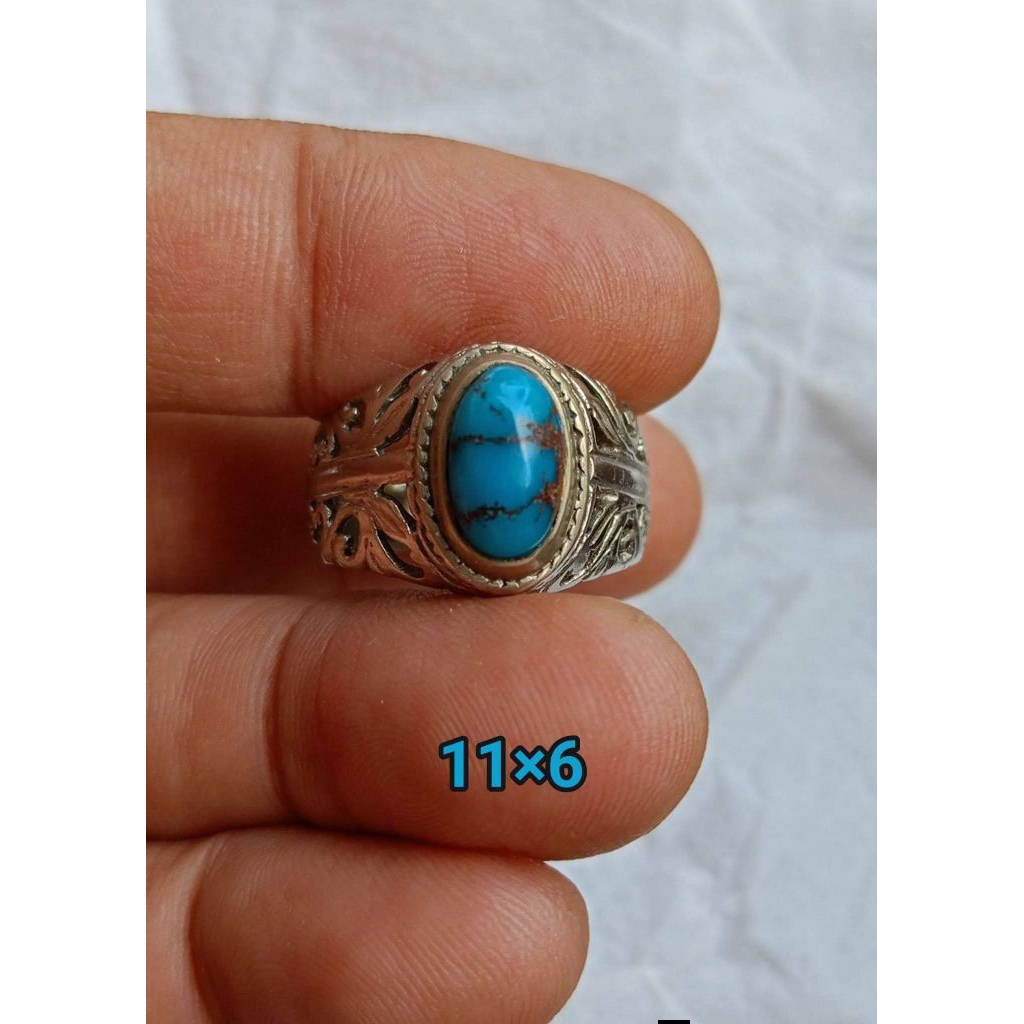 CINCIN BATU PIRUS MESIR BLUE ROYAL URAT MERAH HIGH QUALITY