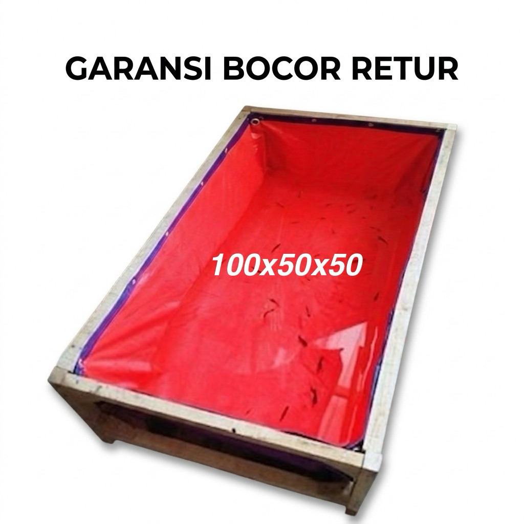 terpal kolam ikan 100x50x50 terpal kolam ikan 50x100x50