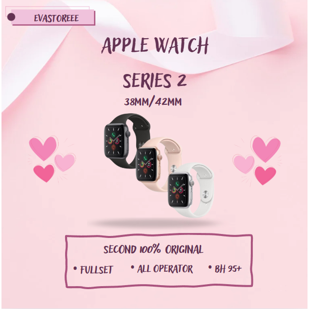 Apple Watch/iWatch Series 2 38MM/42MM Second 100% Original Fullset Bergaransi Ex internasional