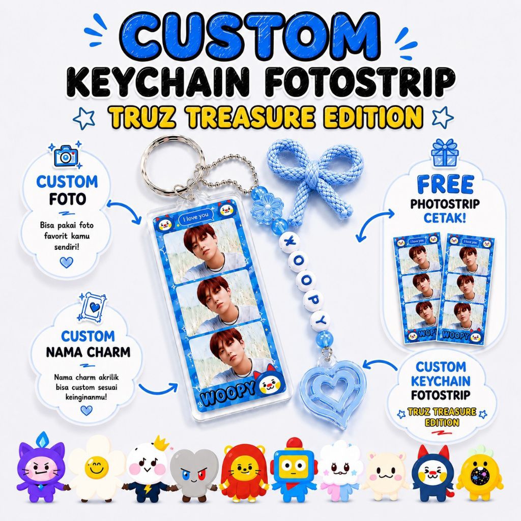 Keychain Truz Treasure | Keychain Akrilik Treasure | Gantungan kunci Truz Treasure | keychain Custom