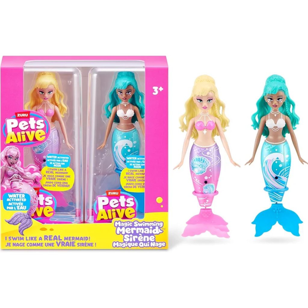 Zuru pet alive swimming mermaid sea shell water activated original
