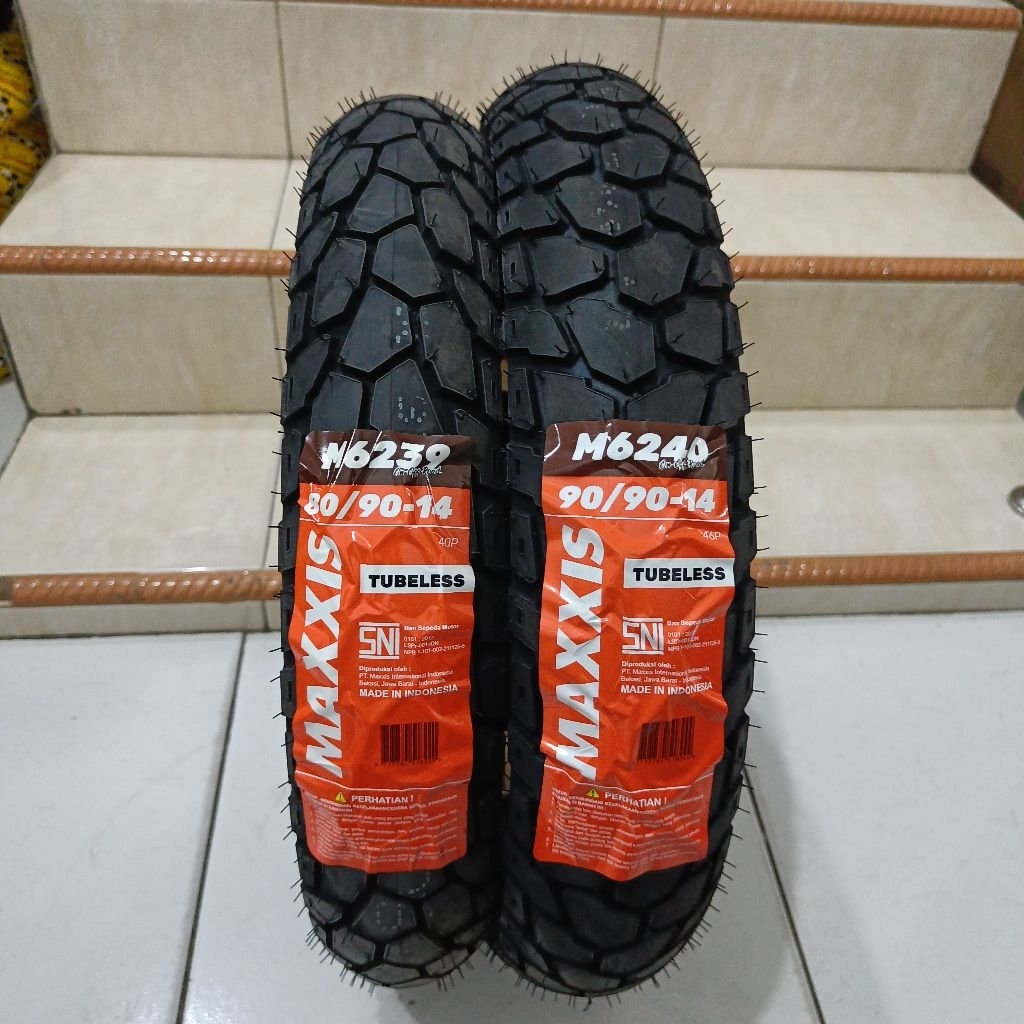 BAN MAXXIS TUBELESS 80/90-14 & 90/90-14 M6240 semi trail