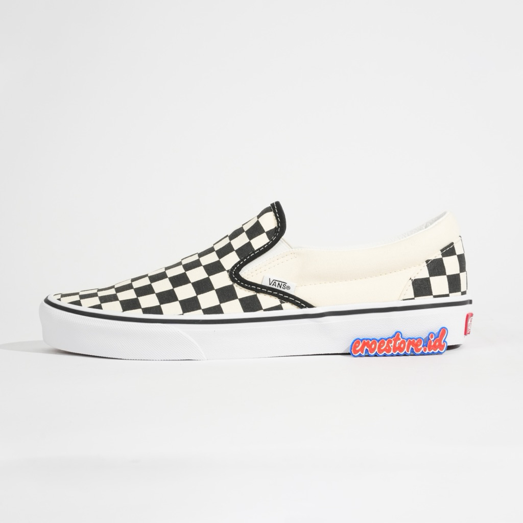 Vans Slip On Checkerboard Black White Resmi Pt Navya
