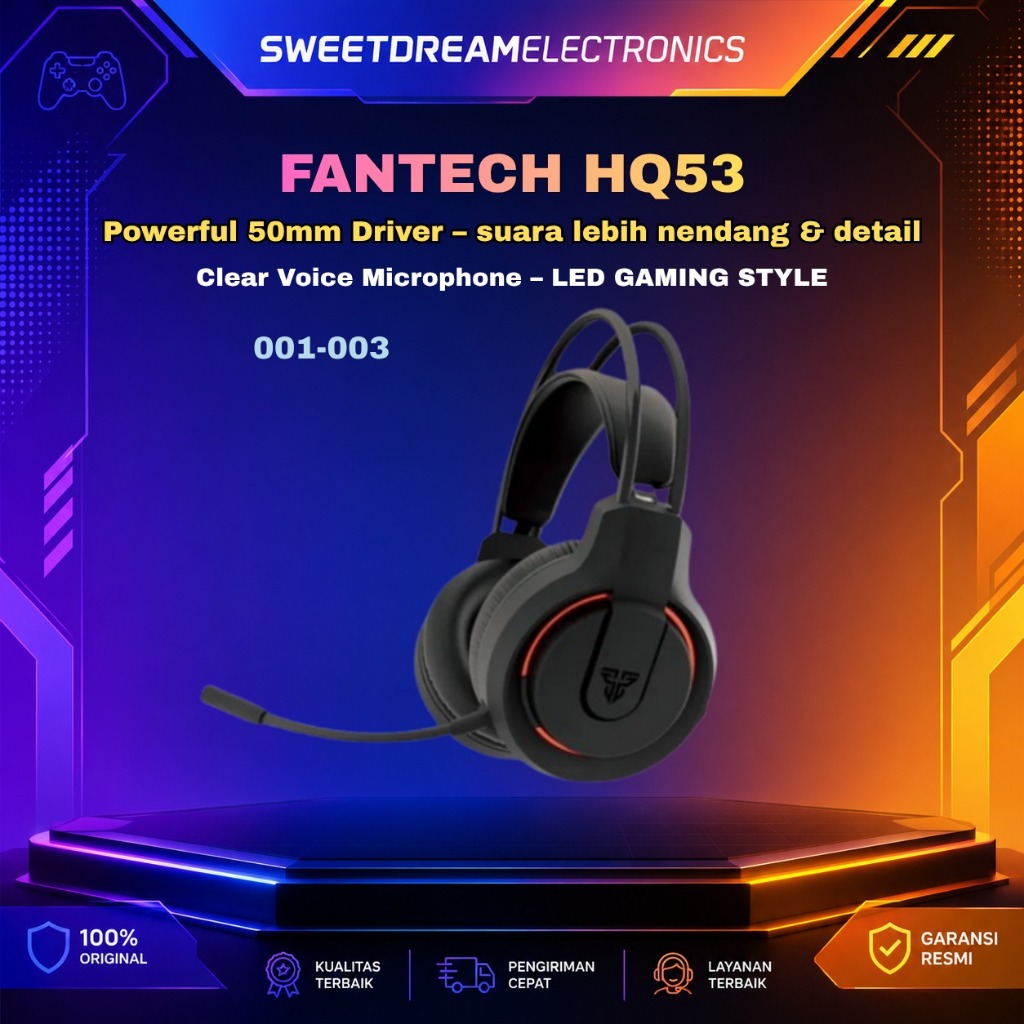 Fantech HQ53 Flash Lightweight Wired Gaming Headset